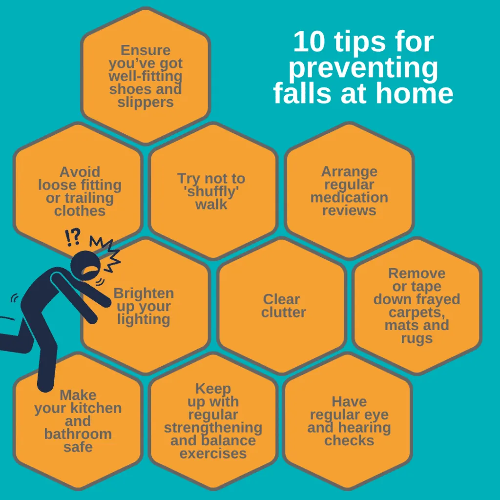 Top 10 tips to preventing falls at home