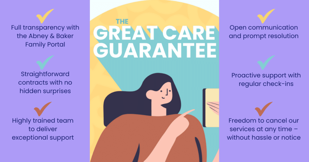 The Great Care Guarantee Key Features